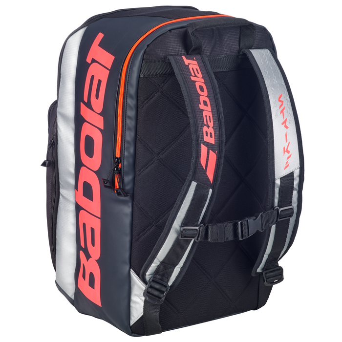 Babolat Pure Strike Tennis Backpack - Off-Carbon Gray/Neon Red