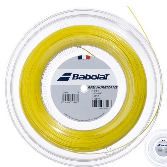Babolat RPM Hurricane 1.25/17 200m String Reel - Yellow