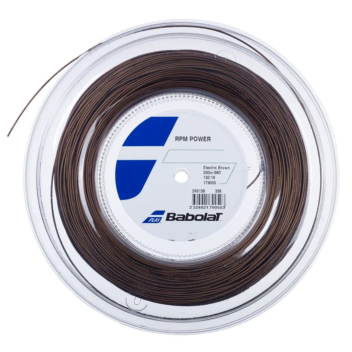 Babolat RPM Power 1.25/16 200m String Reel - Electric Brown
