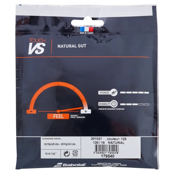 Babolat Touch VS Natural Gut 1.30/16G String Set - Natural