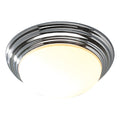 Barclay Small Bathroom Flush Polished Chrome Opal Glass IP44<br>Polished Chrome