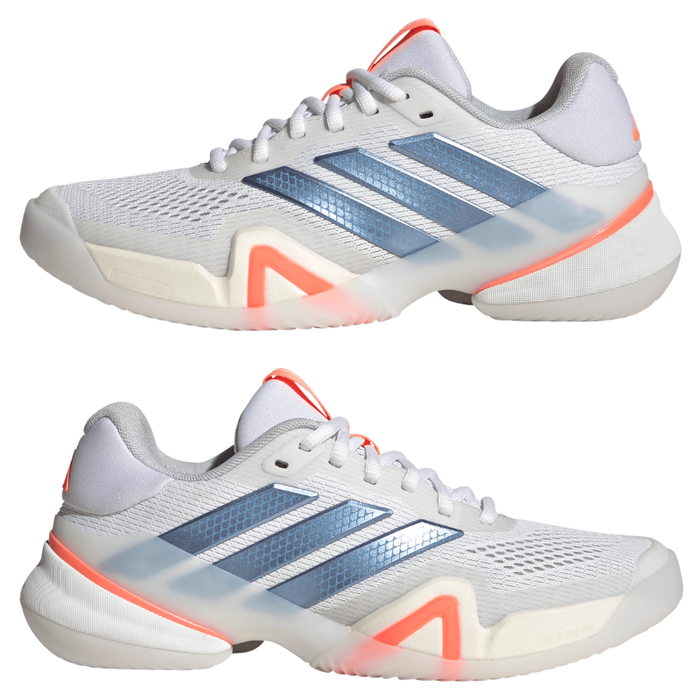 Adidas Barricade 14 Womens Tennis Shoes - Footwear White/Halo Blue/Beam Orange