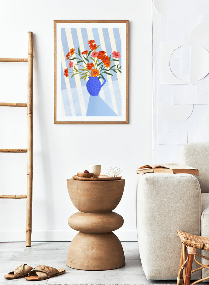 Bea Müller - Cheerful Floral Pitcher Art Print_Sugar & Canvas_Bea Müller