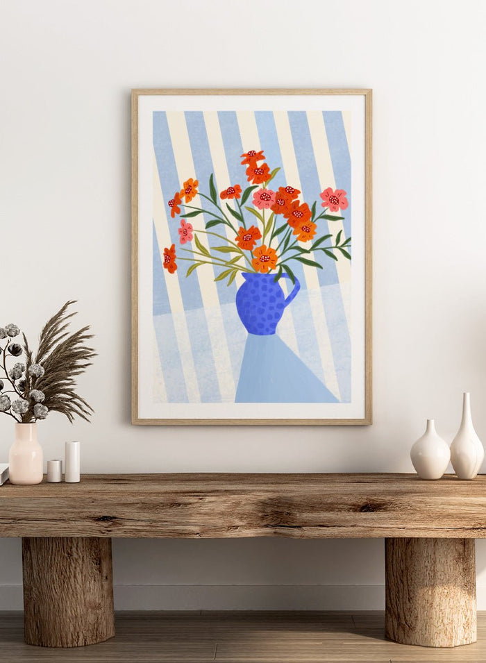 Bea Müller - Cheerful Floral Pitcher Art Print_Sugar & Canvas_Bea Müller