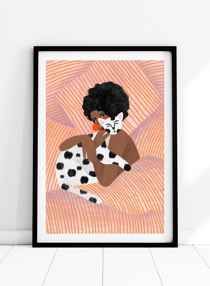 Bea Müller - Cozy Cat Cuddles Art Print_Sugar & Canvas_Bea Müller