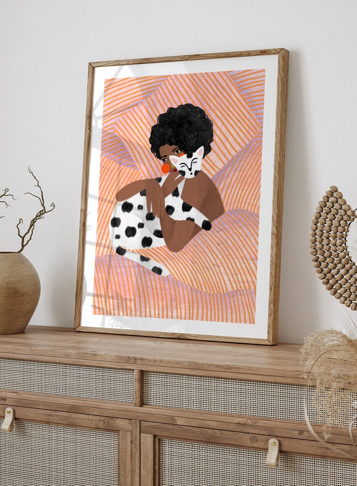 Bea Müller - Cozy Cat Cuddles Art Print_Sugar & Canvas_Bea Müller