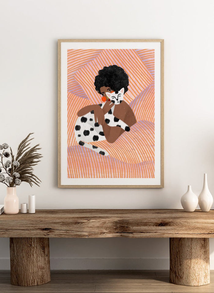 Bea Müller - Cozy Cat Cuddles Art Print_Sugar & Canvas_Bea Müller
