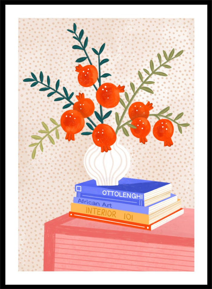 Bea Müller - Cozy Tabletop Pomegranates Art Print_Sugar & Canvas_Bea Müller
