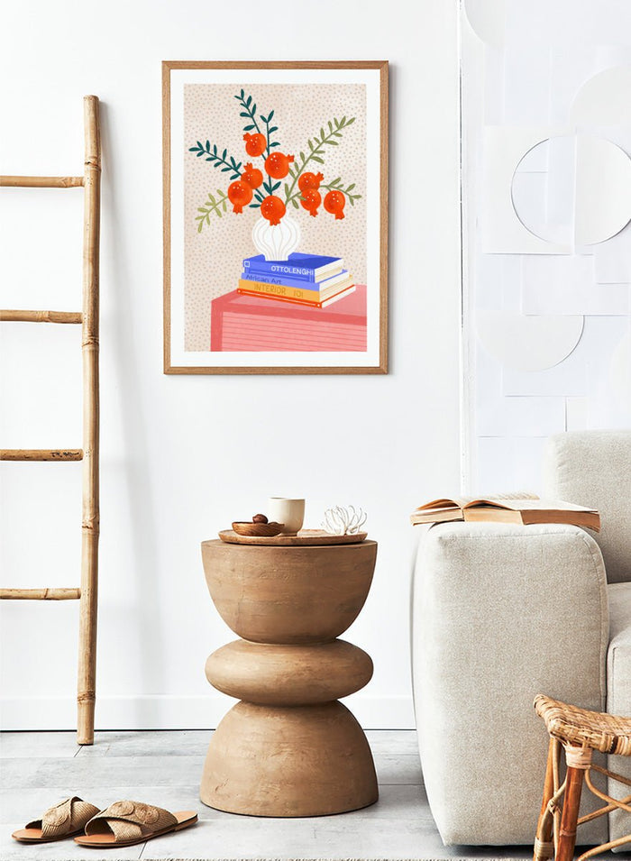 Bea Müller - Cozy Tabletop Pomegranates Art Print_Sugar & Canvas_Bea Müller