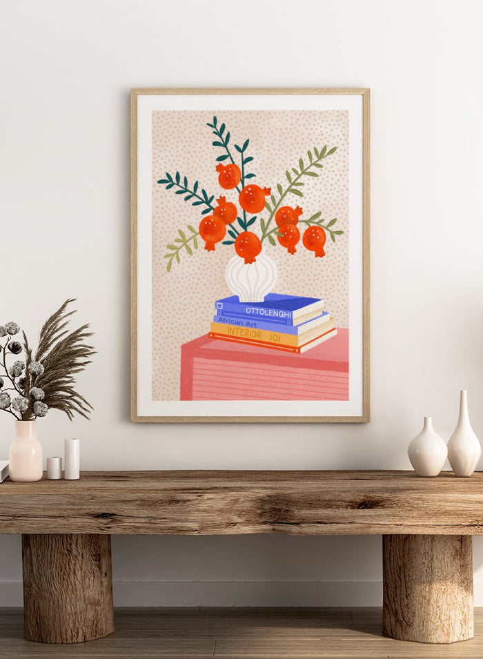 Bea Müller - Cozy Tabletop Pomegranates Art Print_Sugar & Canvas_Bea Müller