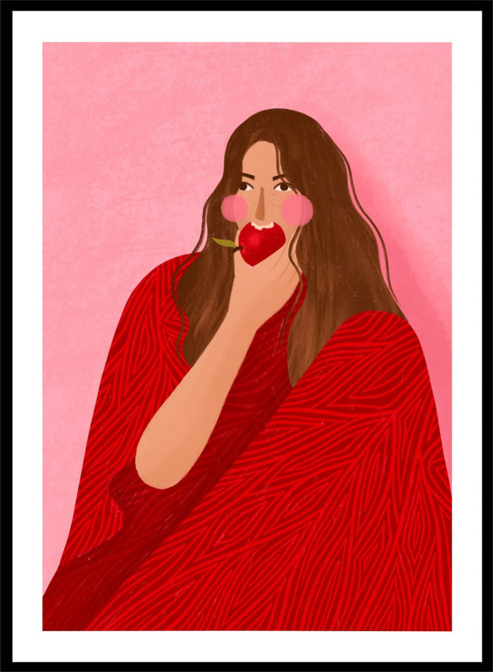Bea Müller - Cozy Woman Apple Art Print_Sugar & Canvas_Bea Müller