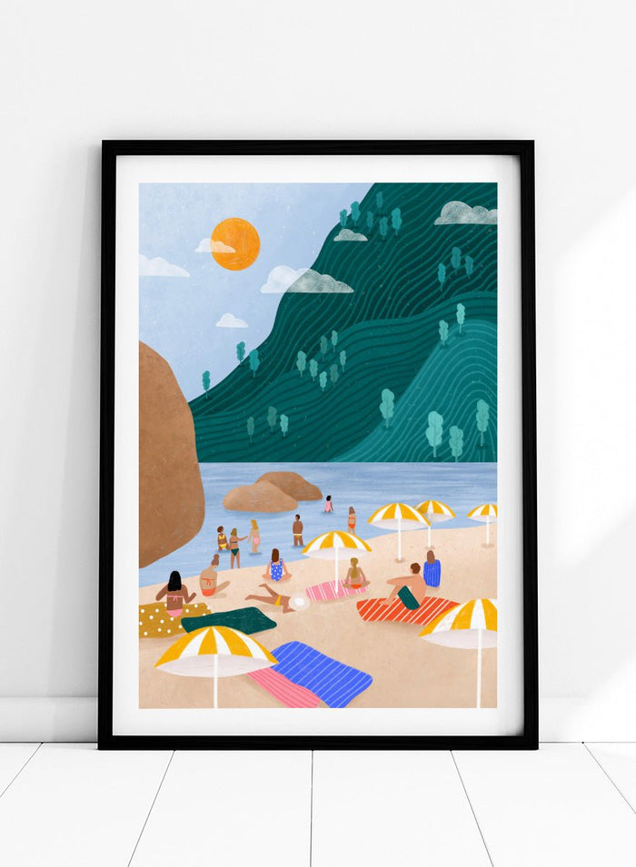 Bea Müller - Relaxing Mountain Beach Art Print_Sugar & Canvas_Bea Müller