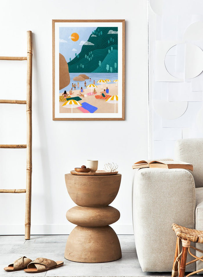 Bea Müller - Relaxing Mountain Beach Art Print_Sugar & Canvas_Bea Müller