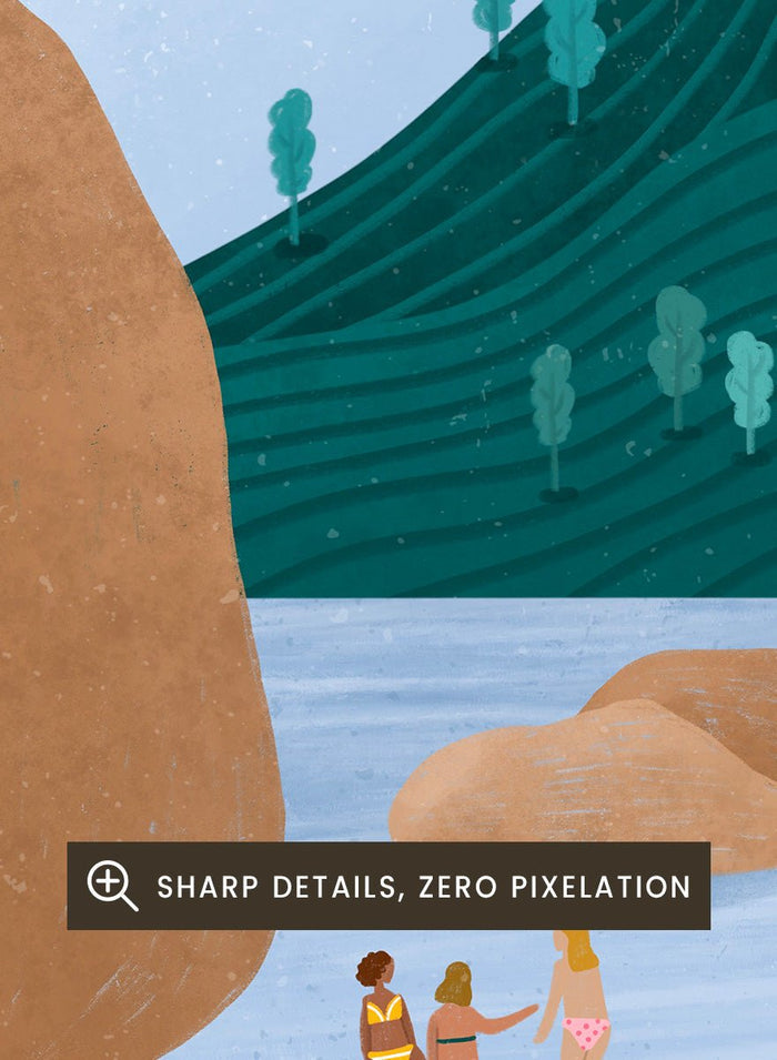 Bea Müller - Relaxing Mountain Beach Art Print_Sugar & Canvas_Bea Müller
