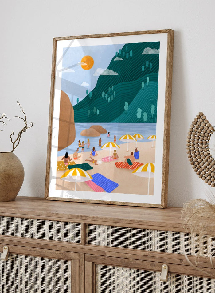 Bea Müller - Relaxing Mountain Beach Art Print_Sugar & Canvas_Bea Müller