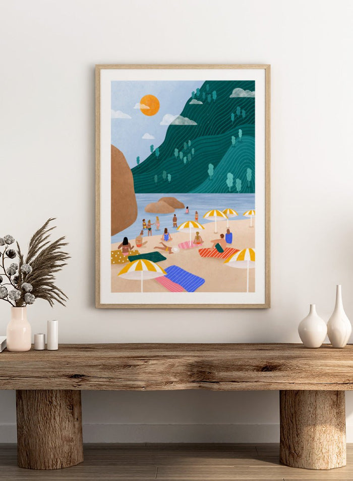 Bea Müller - Relaxing Mountain Beach Art Print_Sugar & Canvas_Bea Müller