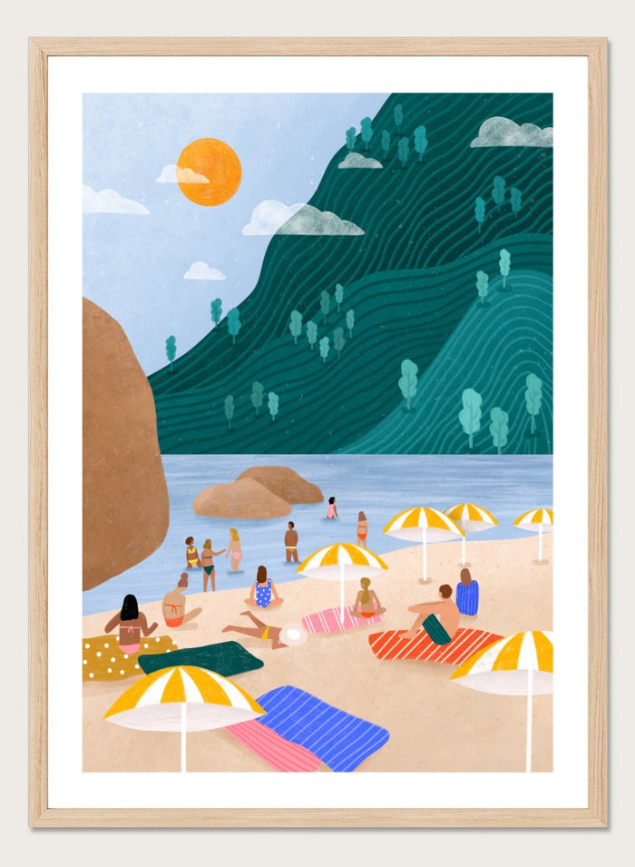 Bea Müller - Relaxing Mountain Beach Art Print_Sugar & Canvas_Bea Müller