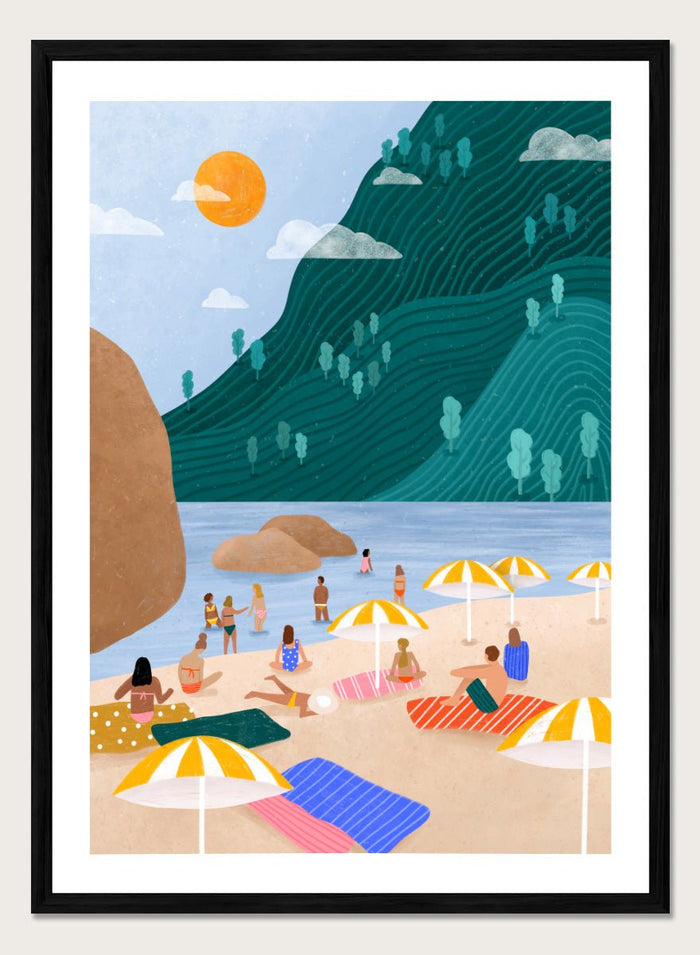 Bea Müller - Relaxing Mountain Beach Art Print_Sugar & Canvas_Bea Müller