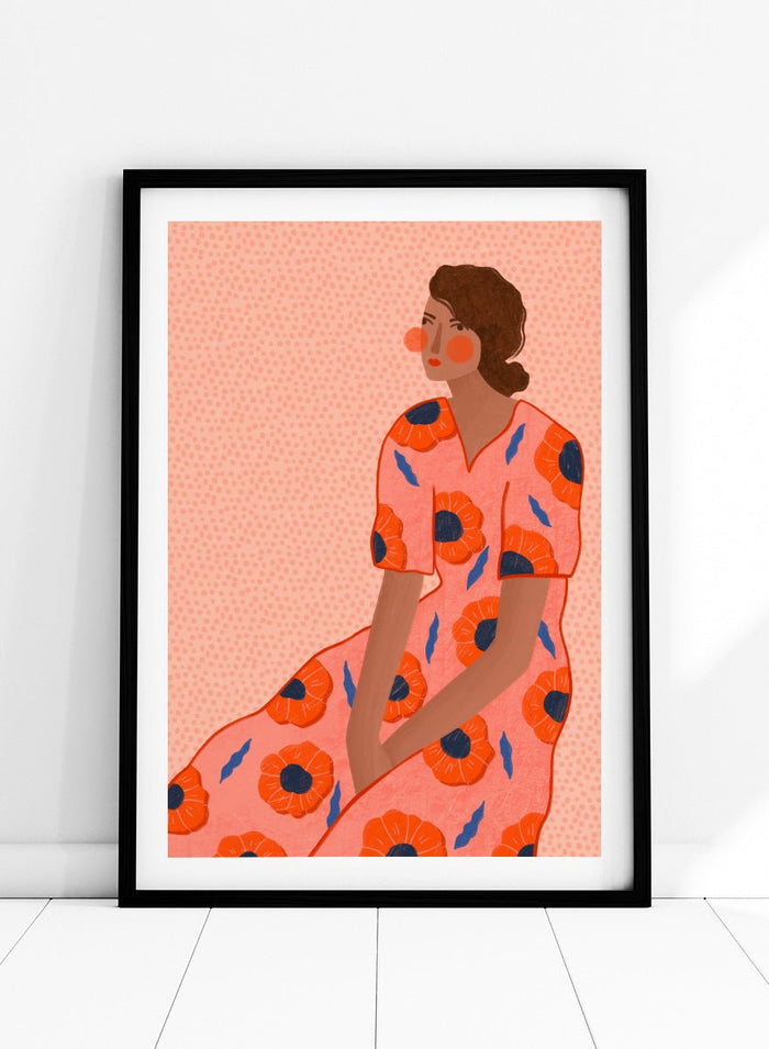 Bea Müller - Stylish Poppy Portrait Art Print_Sugar & Canvas_Bea Müller