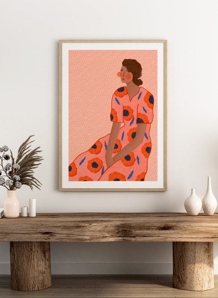 Bea Müller - Stylish Poppy Portrait Art Print_Sugar & Canvas_Bea Müller