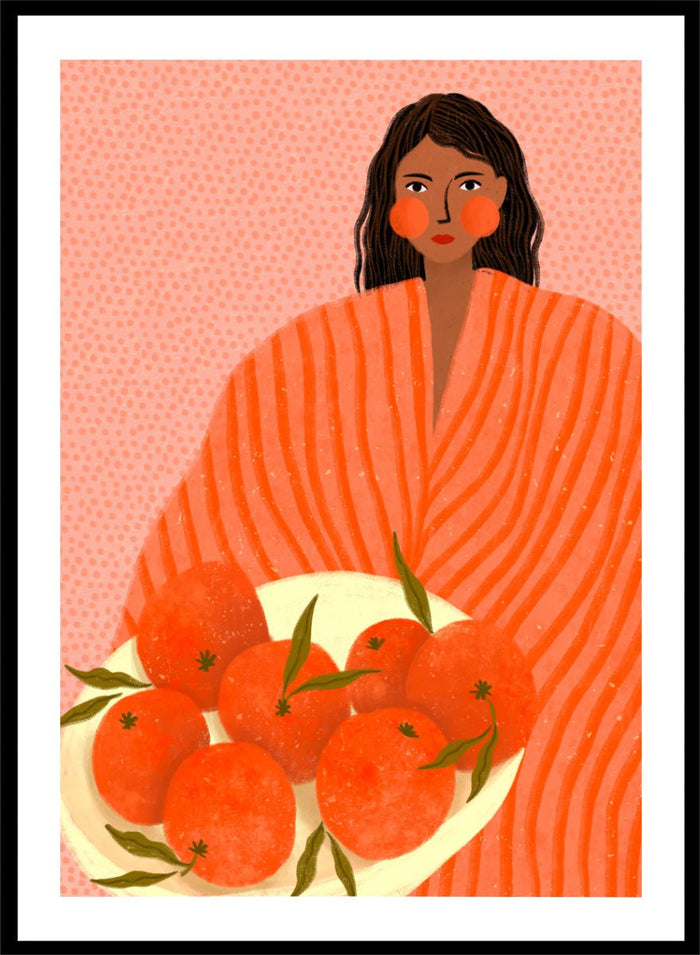 Bea Müller - Woman Holding Oranges Art Print_Sugar & Canvas_Bea Müller