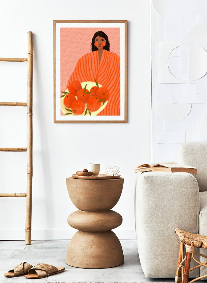 Bea Müller - Woman Holding Oranges Art Print_Sugar & Canvas_Bea Müller