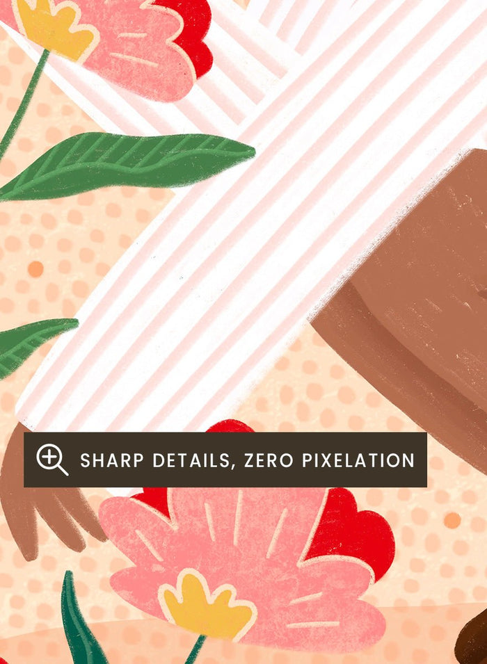 Bea Müller - Woman in Floral Garden Art Print_Sugar & Canvas_Bea Müller