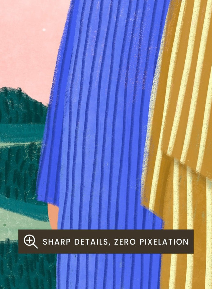 Bea Müller - Women Overlook Serene Landscape Art Print