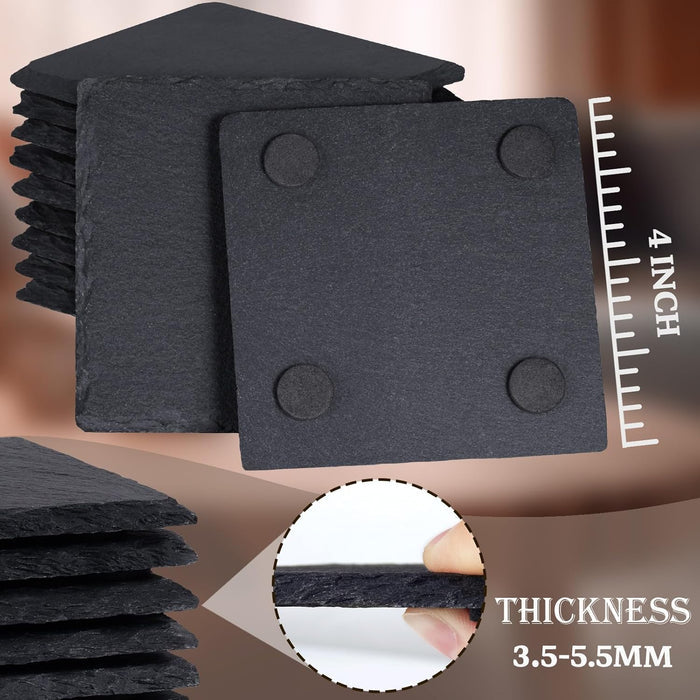 Black Slate Coaster Set - 2x (Personalized)