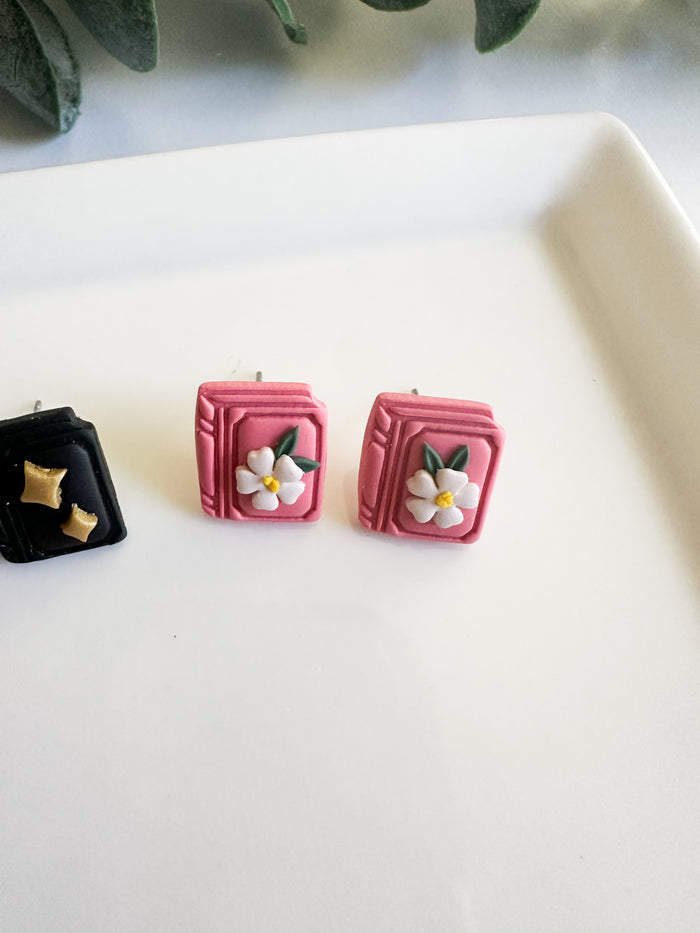 Book Stud Earrings