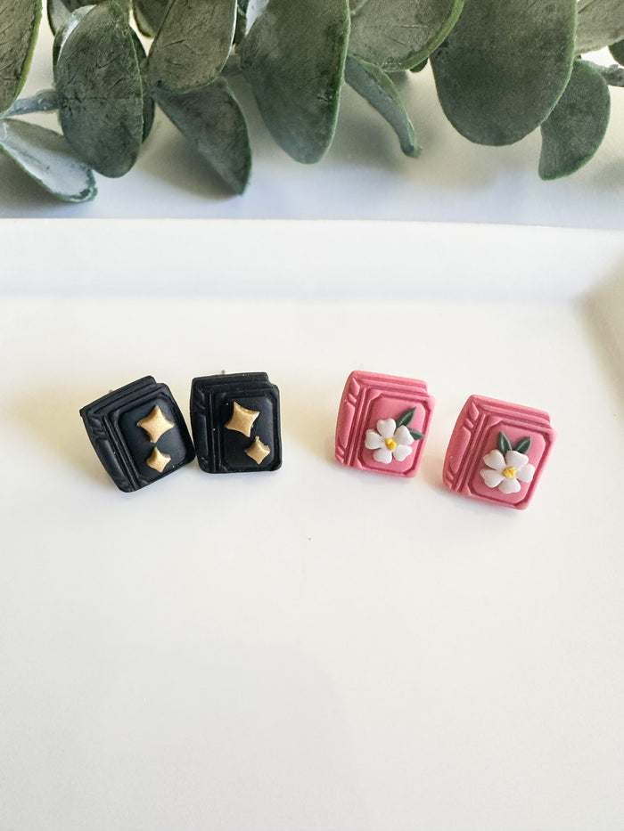 Book Stud Earrings