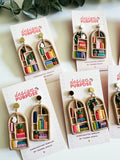 Bookshelf Earrings