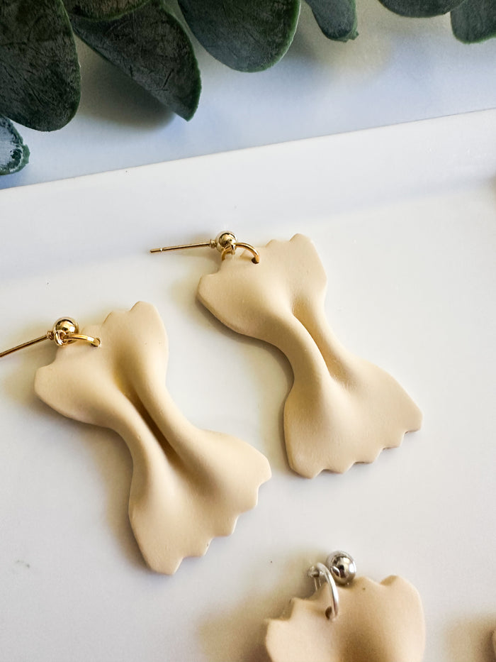 Bowtie Pasta Earrings