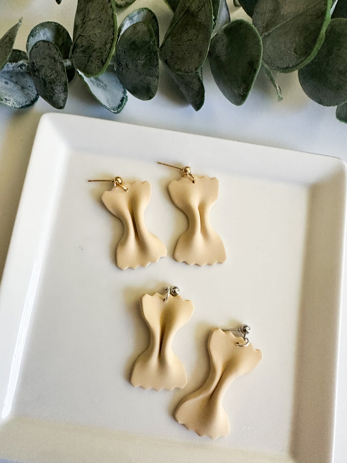 Bowtie Pasta Earrings