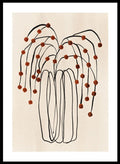 Burnt Orange Flowers in Abstract Vase Art Print_Sugar & Canvas_Sugar & Canvas