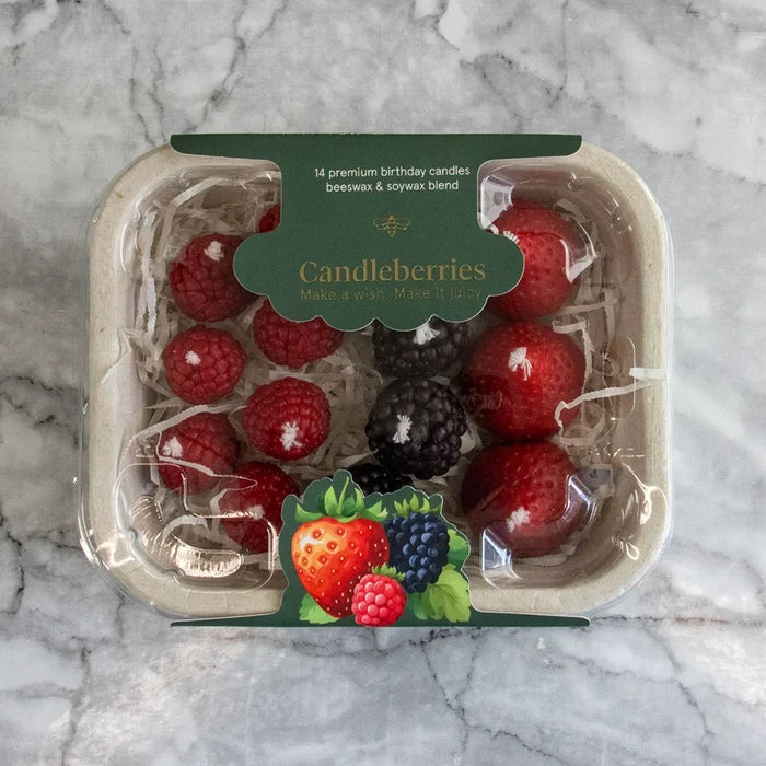 Candleberries-  Berry-Shaped Cake Candles (Set of 14)