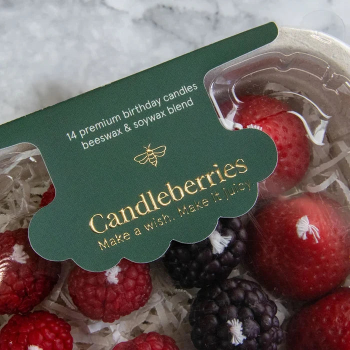 Candleberries-  Berry-Shaped Cake Candles (Set of 14)