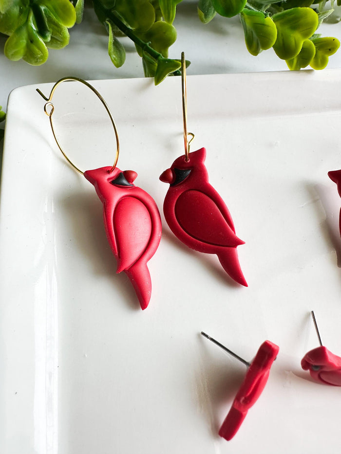Cardinal Earrings