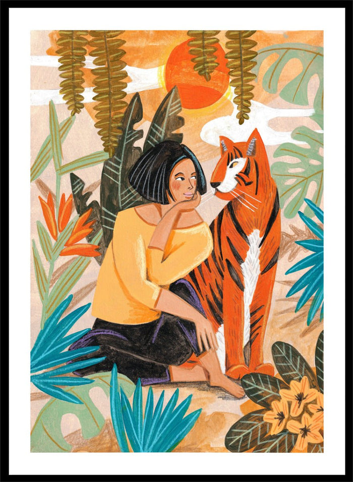 Caroline Bonne Müller - Woman with Tiger Art Print_Sugar & Canvas_Caroline Bonne Müller
