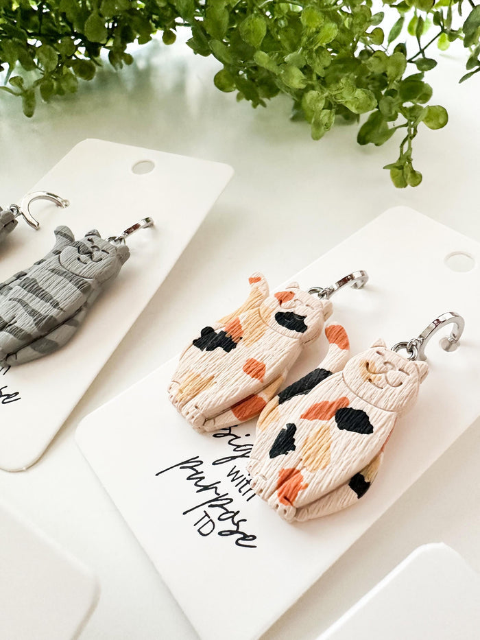 Cat Dangle Earrings