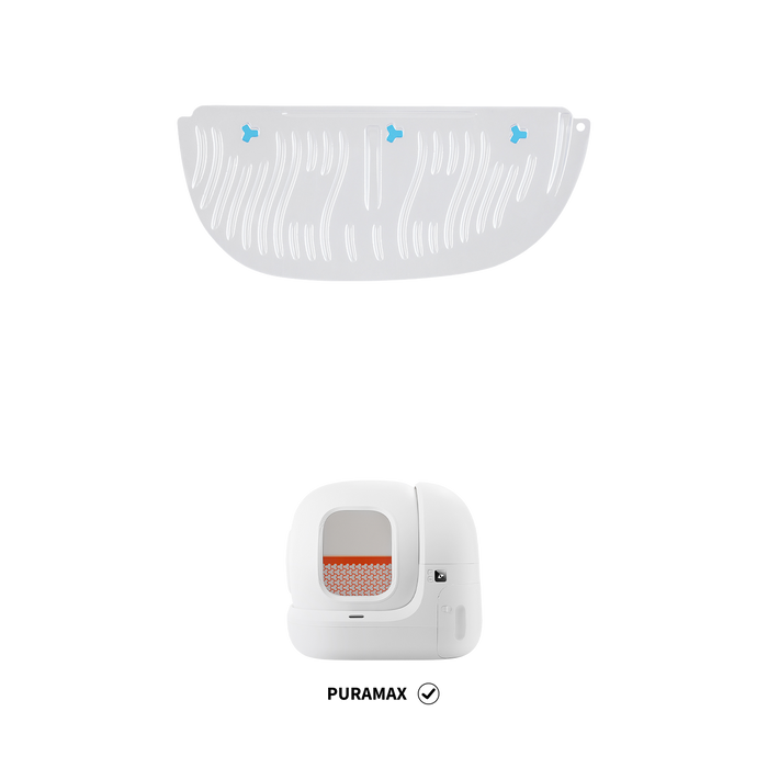 Cat Litter Remover displayed with PuraMax  Automatic Litter Box, showing exclusive compatibility
