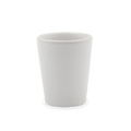 Set of two ceramic shot glasses with customized engraved text on the exterior