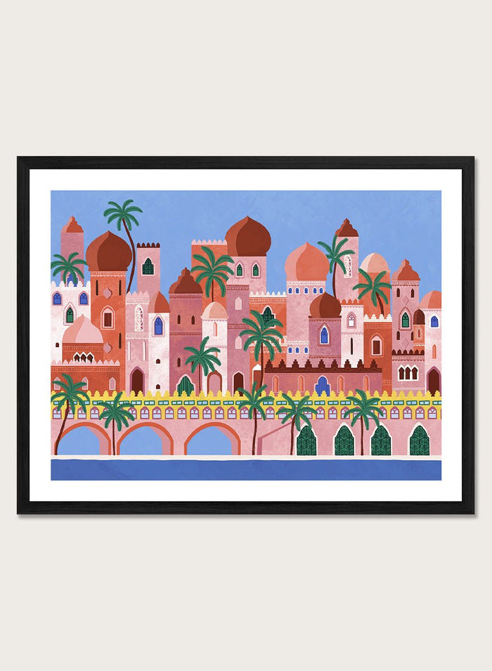 Ceyda Alasar - Arabian Fantasy City Art Print_Sugar & Canvas_Ceyda Alasar