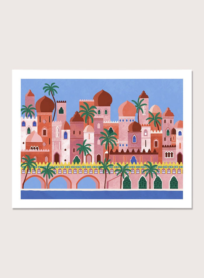 Ceyda Alasar - Arabian Fantasy City Art Print_Sugar & Canvas_Ceyda Alasar