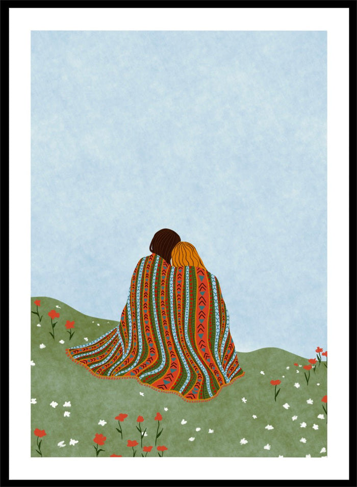 Ceyda Alasar - Cozy Hillside Embrace Art Print_Sugar & Canvas_Ceyda Alasar