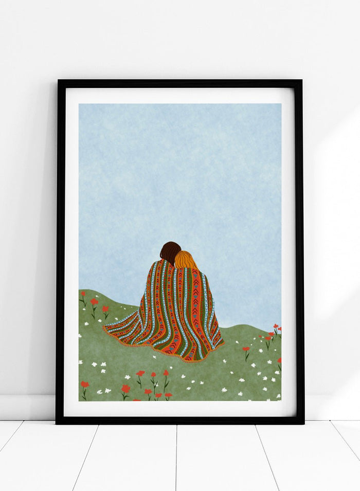 Ceyda Alasar - Cozy Hillside Embrace Art Print_Sugar & Canvas_Ceyda Alasar