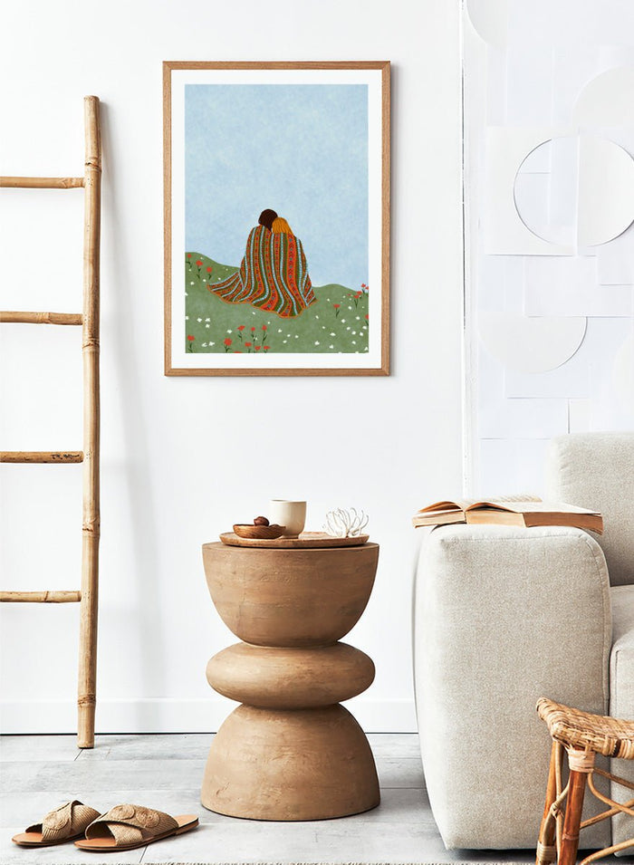 Ceyda Alasar - Cozy Hillside Embrace Art Print_Sugar & Canvas_Ceyda Alasar
