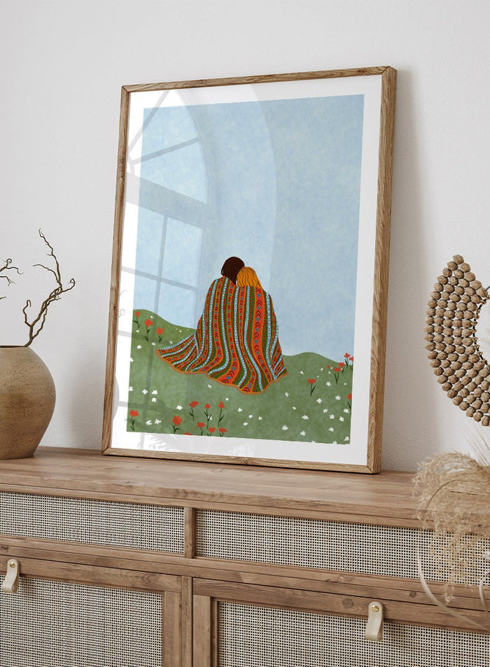 Ceyda Alasar - Cozy Hillside Embrace Art Print_Sugar & Canvas_Ceyda Alasar