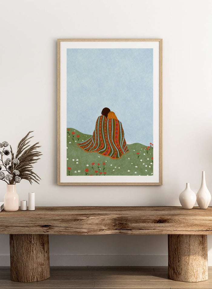 Ceyda Alasar - Cozy Hillside Embrace Art Print_Sugar & Canvas_Ceyda Alasar