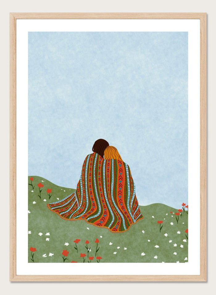 Ceyda Alasar - Cozy Hillside Embrace Art Print_Sugar & Canvas_Ceyda Alasar